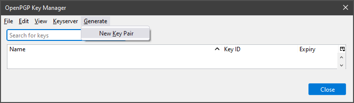 New Key Pair